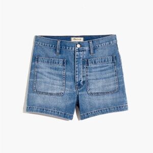 Madewell The Relaxed Dadjean Short in Parkglen Wash: Patch Pocket Edition